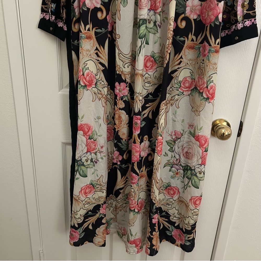 Anthropologie Aratta Silent Journey Embroidered Duster | Size M - Picture 8 of 11